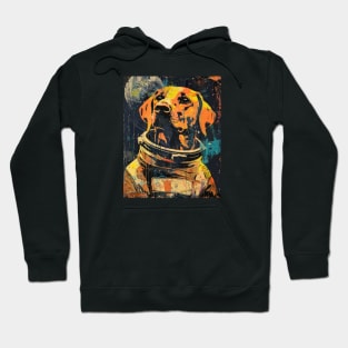 Vintage labrador astronaut portrait Hoodie